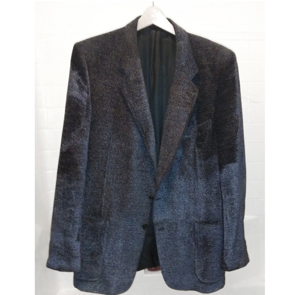 Ted Lapidus men's grey silk velvet jacket